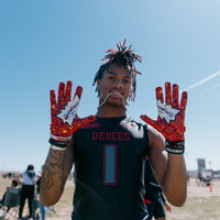 ADULT RED AHHWIWIII GLOVES