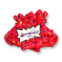 ADULT RED AHHWIWIII GLOVES