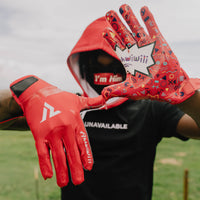 ADULT RED AHHWIWIII GLOVES