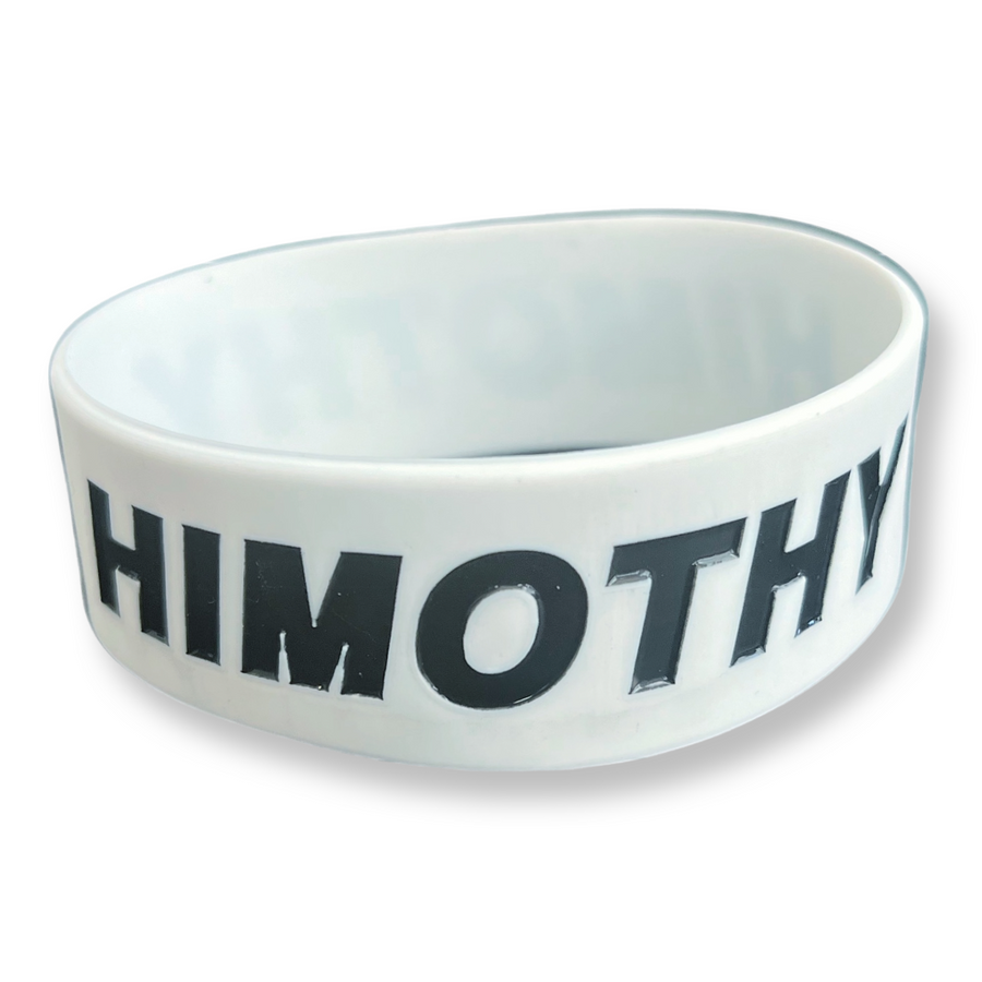WHITE "HIMOTHY" WRISTBAND