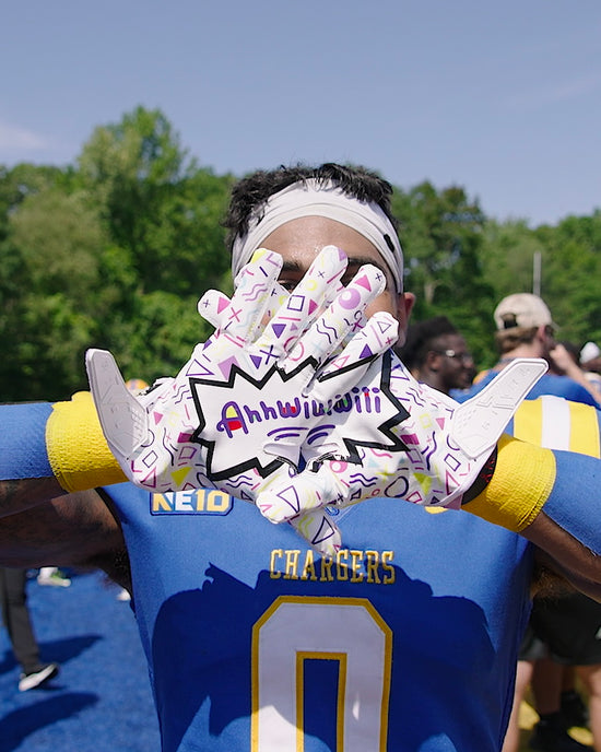 WHITE AHHWIWIII GLOVES AJ Greene